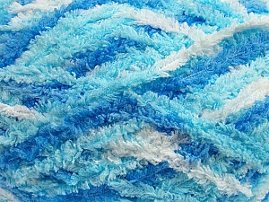 Fiber Content 100% Micro Fiber, White, Turquoise, Brand Ice Yarns, Blue, Yarn Thickness 5 Bulky Chunky, Craft, Rug, fnt2-41771