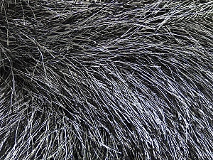 Fiber Content 100% Polyester, White, Brand Ice Yarns, Black, Yarn Thickness 6 SuperBulky Bulky, Roving, fnt2-42065
