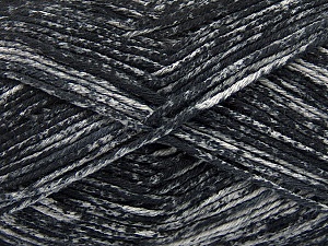 Strong pure cotton yarn in beautiful colours, reminiscent of bleached denim. Machine washable and dryable. Fiber Content 100% Cotton, Brand Ice Yarns, Grey, Black, Yarn Thickness 3 Light DK, Light, Worsted, fnt2-42554