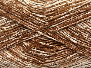 Strong pure cotton yarn in beautiful colours, reminiscent of bleached denim. Machine washable and dryable. Fiber Content 100% Cotton, White, Brand Ice Yarns, Brown, Yarn Thickness 3 Light DK, Light, Worsted, fnt2-42557