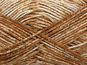 Strong pure cotton yarn in beautiful colours, reminiscent of bleached denim. Machine washable and dryable. Fiber Content 100% Cotton, White, Light Brown, Brand Ice Yarns, Yarn Thickness 3 Light DK, Light, Worsted, fnt2-42558