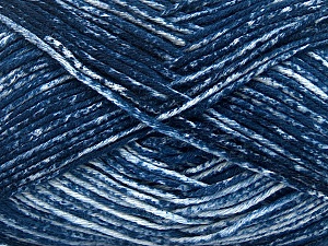 Strong pure cotton yarn in beautiful colours, reminiscent of bleached denim. Machine washable and dryable. Fiber Content 100% Cotton, White, Navy, Brand Ice Yarns, Yarn Thickness 3 Light DK, Light, Worsted, fnt2-42572
