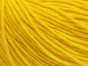 Fiber Content 50% Acrylic, 50% Cotton, Yellow, Brand Ice Yarns, Yarn Thickness 3 Light DK, Light, Worsted, fnt2-43861