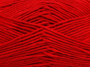 Fiber Content 55% Cotton, 45% Acrylic, Red, Brand Ice Yarns, Yarn Thickness 4 Medium Worsted, Afghan, Aran, fnt2-45147