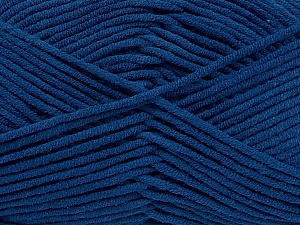 Fiber Content 55% Cotton, 45% Acrylic, Brand Ice Yarns, Dark Blue, Yarn Thickness 4 Medium Worsted, Afghan, Aran, fnt2-45149