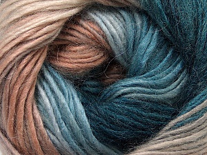 Fiber Content 40% Wool, 30% Acrylic, 30% Mohair, Turquoise, Brand Ice Yarns, Camel, Brown Shades, Yarn Thickness 3 Light DK, Light, Worsted, fnt2-45800