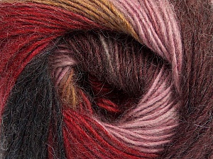 Fiber Content 40% Wool, 30% Acrylic, 30% Mohair, Rose Pink, Red, Maroon, Light Brown, Brand Ice Yarns, Black, Yarn Thickness 3 Light DK, Light, Worsted, fnt2-46085