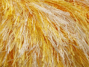 Fiber Content 100% Polyester, Yellow, White, Brand Ice Yarns, Yarn Thickness 5 Bulky Chunky, Craft, Rug, fnt2-46088 