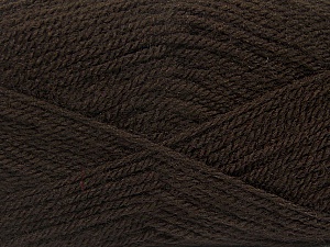 Composition 100% Acrylique haut de gamme, Brand Ice Yarns, Dark Brown, Yarn Thickness 3 Light DK, Light, Worsted, fnt2-46504