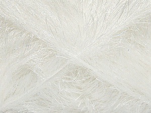 Fiber Content 80% Polyester, 20% Lurex, White, Optical White, Brand Ice Yarns, Yarn Thickness 5 Bulky Chunky, Craft, Rug, fnt2-46548 