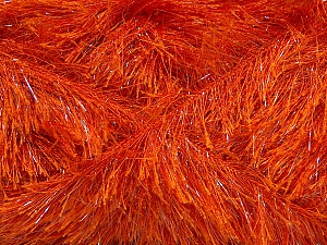 Fiber Content 80% Polyester, 20% Lurex, Orange, Brand Ice Yarns, Yarn Thickness 5 Bulky Chunky, Craft, Rug, fnt2-46554