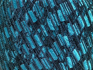 Trellis Fiber Content 100% Polyester, Turquoise, Brand Ice Yarns, Black, fnt2-46672