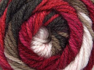 Fiber Content 100% Acrylic, White, Pink, Brand ICE, Burgundy, Brown, Beige, Yarn Thickness 4 Medium Worsted, Afghan, Aran, fnt2-47901