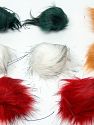 Mixed Lot of 8 Faux Fur PomPoms Diameter around 7cm (3&amp) Multicolor, Brand Ice Yarns, acs-1503 
