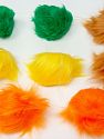 Mixed Lot of 8 Faux Fur PomPoms Diameter around 7cm (3&amp) Multicolor, Brand Ice Yarns, acs-1506 
