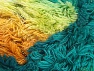 Fiber Content 95% Acrylic, 5% Polyester, Turquoise Shades, Orange, Light Green, Brand Ice Yarns, Gold, Camel, Yarn Thickness 6 SuperBulky Bulky, Roving, fnt2-61126 