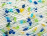 Fiber Content 50% Polyamide, 40% Premium Acrylic, 10% Polyester, Yellow, White, Turquoise, Brand Ice Yarns, Green, Blue, Yarn Thickness 4 Medium Worsted, Afghan, Aran, fnt2-61300 