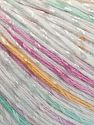 Fiber Content 70% Mercerised Cotton, 30% Viscose, White, Light Pink, Light Mint Green, Brand Ice Yarns, Gold, Yarn Thickness 2 Fine Sport, Baby, fnt2-65997 