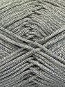 Width is 2-3 mm Fiber Content 100% Polyester, Silver, Light Grey, Brand Ice Yarns, fnt2-67487 
