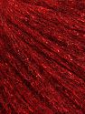 Fiber Content 7% Viscose, 56% Metallic Lurex, 20% Acrylic, 17% Wool, Red, Brand Ice Yarns, fnt2-67960 