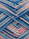 Composition 100% Acrylique, White, Light Pink, Brand Ice Yarns, Blue Shades, fnt2-68627 