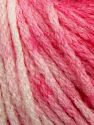 Fiber Content 64% Acrylic, 23% Wool, 13% Polyamide, White, Pink Shades, Brand Ice Yarns, fnt2-69520 