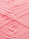 Cold Rinse. Short spin. Do not wring. Do not iron. Dry cleanable. Do not bleach. Fiber Content 50% Acrylic, 50% Polyamide, Light Pink, Brand Ice Yarns, fnt2-69557 