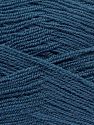 Very thin yarn. It is spinned as two threads. So you will knit as two threads. Yardage information is for only one strand. Composition 100% Acrylique, Jeans Blue, Brand Ice Yarns, fnt2-69564 