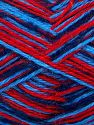 Fiber Content 100% Acrylic, Red, Brand Ice Yarns, Blue Shades, fnt2-72583 