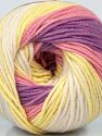 Composition 50% Acrylique, 50% Coton, Yellow, Pink, Lilac, Light Cream, Brand Ice Yarns, fnt2-72628 