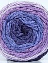 This is a self-striping yarn. Please see package photo for the color combination. Composition 80% Acrylique, 20% Laine, Purple Shades, Brand Ice Yarns, fnt2-73286 