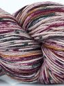 Machine washable pure merino wool. Lay flat to dry Fiber Content 100% Superwash Merino Wool, Purple Shades, Brand Ice Yarns, Gold, Black, fnt2-73838 