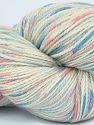Fiber Content 85% Superwash Merino Wool, 15% Silk, Pink, Brand Ice Yarns, Ecru, Blue, fnt2-73899 