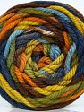 Fiber Content 100% Acrylic, Brand Ice Yarns, Green Shades, Gold, Brown, Blue, fnt2-74323 