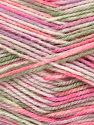 Fiber Content 100% Acrylic, White, Pink, Lilac, Brand Ice Yarns, Green, fnt2-74724 