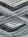 Machine Washable. Fiber Content 35% Superwash Wool, 30% Bamboo, 25% Polyamide, 10% Silk, Brand Ice Yarns, Grey Shades, Black, fnt2-75020 