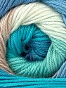 Composition 100% Acrylique, Turquoise, Lilac, Brand Ice Yarns, Green, Cream, Camel, Blue, fnt2-75809 