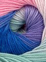 Contenido de fibra 100% MicroFiber Acrylic, Pink Shades, Mint Green, Lilac, Brand Ice Yarns, Blue, fnt2-75948 