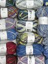 Colorway Sock Yarns Machine washable In this list; you see most recent 50 mixed lots. <br> To see all <a href=&amp/mixed_lots/o/4#list&amp>CLICK HERE</a> (Old ones have much better deals)<hr> Contenido de fibra 75% Superwash Wool, 25% Poliamida, Brand Ice Yarns, fnt2-76337 