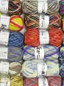 Colorway Sock Yarns Machine washable In this list; you see most recent 50 mixed lots. <br> To see all <a href=&amp/mixed_lots/o/4#list&amp>CLICK HERE</a> (Old ones have much better deals)<hr> Contenido de fibra 75% Superwash Wool, 25% Poliamida, Brand Ice Yarns, fnt2-76341 
