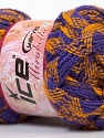 Fiber Content 97% Acrylic, 3% Lurex, Yellow, Lilac, Brand Ice Yarns, Gold, Yarn Thickness 6 SuperBulky Bulky, Roving, fnt2-27374 
